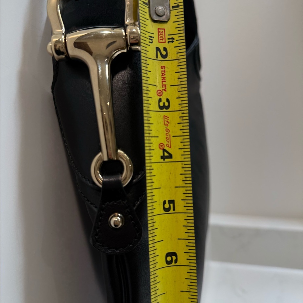 Gucci horsebit Black Leather Creole Shoulder Bag - Picture 11 of 14